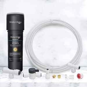 Waterdrop KITB 1/4" Water Line Connection Kit for WD-10/15/17UB Series, WD-G2/G3 RO System and iSpring, APEC, Express Water, Home Master Reverse Osmosis System, Connect it to Fridge/Ice Maker