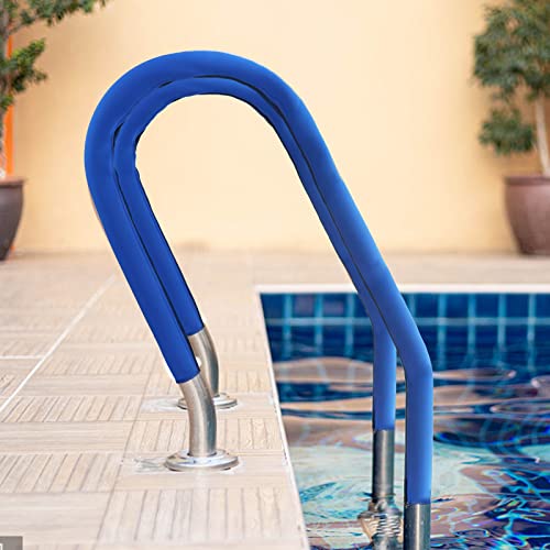 Frantie Swimming Pool Hand Rail Cover, 10 Feet Blue Slip Resistant Rail Grip Covers for Swimming Pool Hand Railing