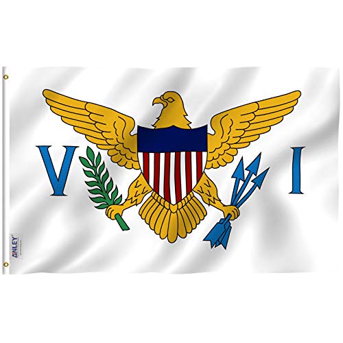 ANLEY Fly Breeze 3x5 Feet Virgin Islands of the United States Flag - Vivid Color and Fade Proof - Canvas Header and Double Stitched - Virgin Islander Flags Polyester with Brass Grommets