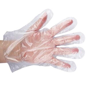 bymore 1200 pcs disposable plastic gloves bulk, bpa & latex free poly gloves for kitchen food handling cooking cleaning