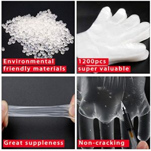 BYMORE 1200 Pcs Disposable Plastic Gloves Bulk, BPA & Latex Free Poly Gloves for Kitchen Food Handling Cooking Cleaning