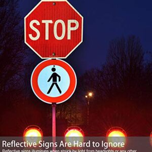 Faittoo Stop Signs, (2 Pack) 24 x 24 Inches Octagon Engineer Grade Reflective Sheeting Street Slow Warning Signs, Rust Free Aluminum, UV Protected and Waterproof, Weather Resistant, Durable Ink