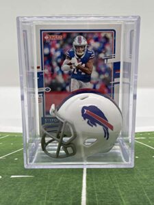 buffalo bills nfl helmet shadowbox w/stefon diggs card