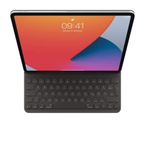 apple smart keyboard folio: ipad keyboard case for ipad pro 12.9‑inch (3rd, 4th, 5th, 6th generation), two viewing angles, front and back protection, german - black