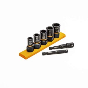 gearwrench 7 pc. 1/4 & 3/8" drive metric bolt biter impact extraction socket set - 87911