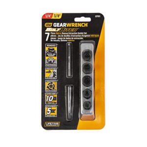 GEARWRENCH 7 Pc. 1/4 & 3/8" Drive Metric Bolt Biter Impact Extraction Socket Set - 87911