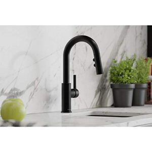 Elkay Avado Single Hole Bar Faucet with Pull-down Spray and Lever Handle, Matte Black