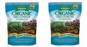 espoma organic seed starter premium potting soil mix - all natural & organic seed starting mix with mycorrhizae. for organic gardening, 16 qt, pack of 2