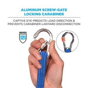 Palmer Safety Tool Lanyard w/Single Carabiner & Adjustable Loop End, Maximum Strength 7KG / 15.0lbs, 52" Total Length, Aluminum Screw Lock Carabiner T2203 (1-Pack)