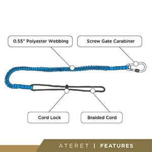 Palmer Safety Tool Lanyard w/Single Carabiner & Adjustable Loop End, Maximum Strength 7KG / 15.0lbs, 52" Total Length, Aluminum Screw Lock Carabiner T2203 (1-Pack)