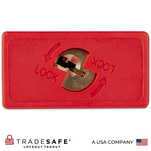 TRADESAFE Lockout Tagout Locks Set - 10 Red Loto Locks, Lockout Locks Keyed Different, 2 Keys Per Lock, OSHA Compliant Lock Out Tag Out Padlocks, Safety Padlocks for Electrical Lockout Tag Out Kits