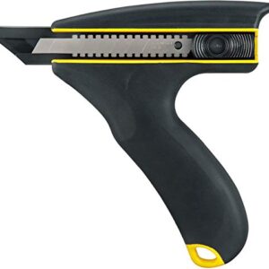 TAJIMA Utility Knife - 1" 7-Point Strong-J Grip Two-Handed Cutter with Auto Lock & 10 J-Power Blades - DC-690