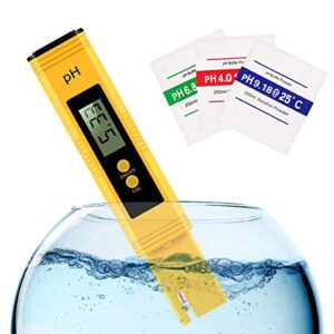 digital ph meter, ph meter 0.01 ph high accuracy water quality tester with 0-14 ph measurement range for household drinking, pool and aquarium water ph tester design with atc