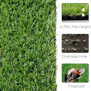 Moxie Direct Realistic Artificial Grass Turf, Indoor Outdoor Lawn Landscape Pet Dog Mat Synthetic Thick Fake Grass Rug Carpet for Garden Backyard Balcony,2FT X 6FT