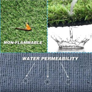 Moxie Direct Realistic Artificial Grass Turf, Indoor Outdoor Lawn Landscape Pet Dog Mat Synthetic Thick Fake Grass Rug Carpet for Garden Backyard Balcony,2FT X 6FT