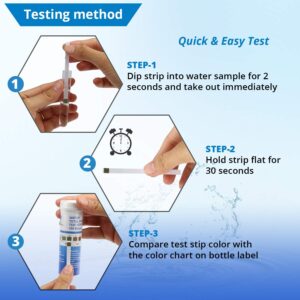 Water Hardness Test Strips | Fast and Accurate Water Quality Testing Kit for Water Softener, Swimming Pool, Fish Tank, Spa Kit and etc |150 Strips for 150 Hard Water Tests. 0-425 ppm and 0-25 gpg