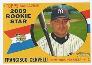 2009 topps heritage #571 francisco cervelli new york yankees (high series) mlb baseball card (rc - rookie card) nm-mt