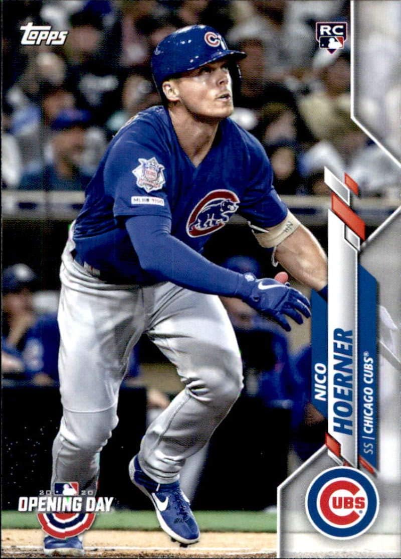 2020 Topps Opening Day #12 Nico Hoerner RC Rookie Chicago Cubs MLB Baseball Trading Card