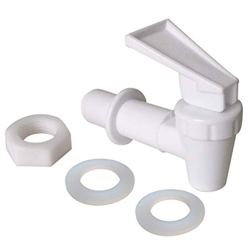 Replacement Cooler Faucet - 2 White and 2 Black Water Dispenser Tap Set Plastic Spigot.