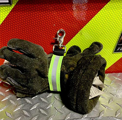 Revolution - Heavy Duty Firefighter Glove Strap with Reflective Trim - Ultimate Turnout Gear Firefighting Glove Safety Strap