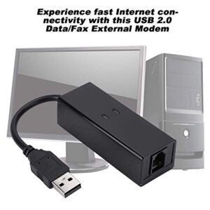 USB2.0 56K Fax Modem,External Hardware Dial Up V.92 Modem,USB Data Modem,Voice Fax Data Modem/Dongle/Adapter,Computer/Laptop Fax Modem,for Windows 98 SE/ME/2000/XP/Vista/Win 7/MAC