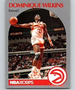 1990-91 nba hoops #36 dominique wilkins atlanta hawks official basketball trading card