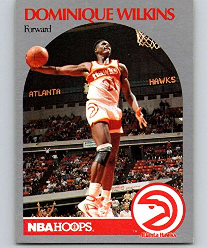 1990-91 NBA Hoops #36 Dominique Wilkins Atlanta Hawks Official Basketball Trading Card