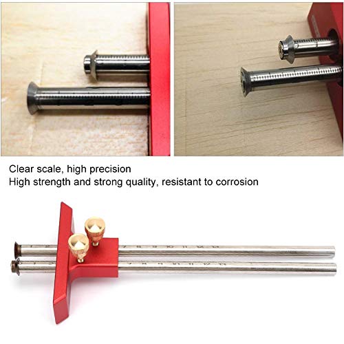 YWBL-WH Double Head Scriber Stainless Steel Woodworking Marking Gauge Scriber Ruler Wood Scribe Tool