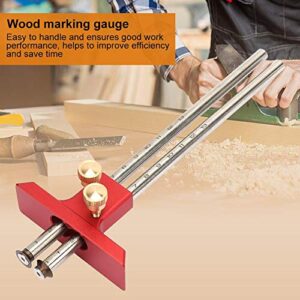 YWBL-WH Double Head Scriber Stainless Steel Woodworking Marking Gauge Scriber Ruler Wood Scribe Tool