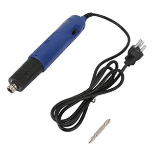 walfront electric screwdriver adjustable torque 1/4" handheld straight shank practical repair kit 900rpm fit screw 2-6mm(us plug 110v)