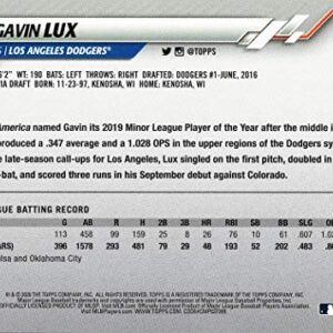 2020 Topps Baseball #292 Gavin Lux Rookie Card