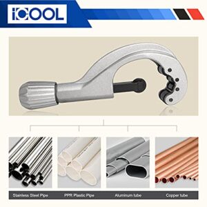 ICOOL Tubing Cutter 3/16 to 2-5/8 Inch (5-67 mm) for Aluminum Copper Brass PVC Pipe Thin Stainless Steel Tube, with Extra Blade