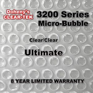 Doheny's Clear-Tek Micro-Bubble Solar Covers for In-Ground Swimming Pools | Increase Your Pools Solar Energy Absorption by Up to 25% (18' x 36', 3200 Ultimate Series Clear)