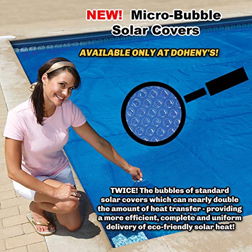 Doheny's Clear-Tek Micro-Bubble Solar Covers for In-Ground Swimming Pools | Increase Your Pools Solar Energy Absorption by Up to 25% (18' x 36', 3200 Ultimate Series Clear)