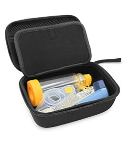 casematix travel case compatible with asthma inhaler, spacer and more - includes case only