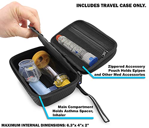 CASEMATIX Travel Case Compatible with Asthma Inhaler, Spacer and More - Includes Case Only