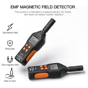 EMF Meter Reader EMF Detector,5HZ-3500MHz Digital Household Radiation Detector,3 in 1 Electromagnetic Field Meter with LCD Sound-Light Alarm