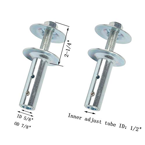 EMILYPRO Shaft Arbor Extension 1/2" and 5/8"/ Motor Arbor Threaded Shaft Adapter Longer Version for Buffing Grinding Wheels / For Bench Grinder - Right 1 Pack