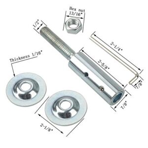 EMILYPRO Shaft Arbor Extension 1/2" and 5/8"/ Motor Arbor Threaded Shaft Adapter Longer Version for Buffing Grinding Wheels / For Bench Grinder - Right 1 Pack