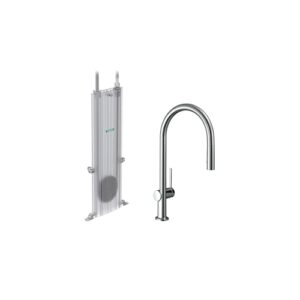 hansgrohe talis n chrome high arc kitchen faucet, kitchen faucets with pull down sprayer, faucet for kitchen sink, magnetic docking spray head, chrome 72801001