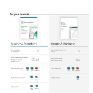 Microsoft Office Home and Business 2019 for 1 User