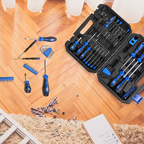 Prostormer Magnetic Screwdriver Set, 79-Piece Multi-Purpose Slotted/Phillips Screwdriver Kit with Precision Screwdrivers, Allen Wrench Set and Screwdriver Bits for DIY and Repair Works