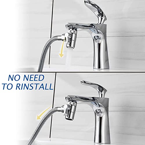 Faucet Bidet Sprayer for Toilet - with Faucet Splitter, 59 inch Hose and Hook up, Sink for Kitchen or Bathroom