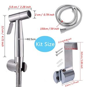 Faucet Bidet Sprayer for Toilet - with Faucet Splitter, 59 inch Hose and Hook up, Sink for Kitchen or Bathroom