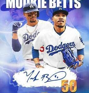 2020 MOOKIE BETTS FACSIMILE AUTOGRAPH NEW FIRST CARD IN DODGERS BLUE