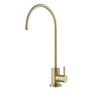 kraus purita 100% lead-free kitchen water filter faucet in brushed gold, ff-100bg