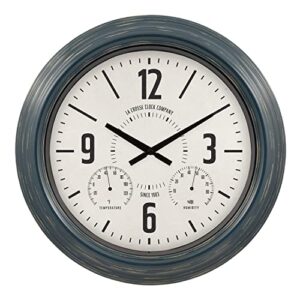 la crosse clock 433-3838 18.4" hamilton indoor/outdoor metal analog quartz clock