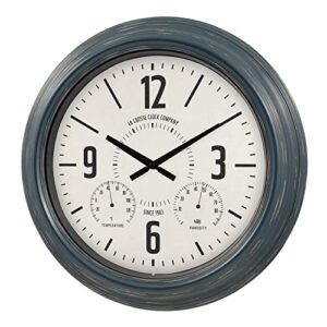 La Crosse Clock 433-3838 18.4" Hamilton Indoor/Outdoor Metal Analog Quartz Clock
