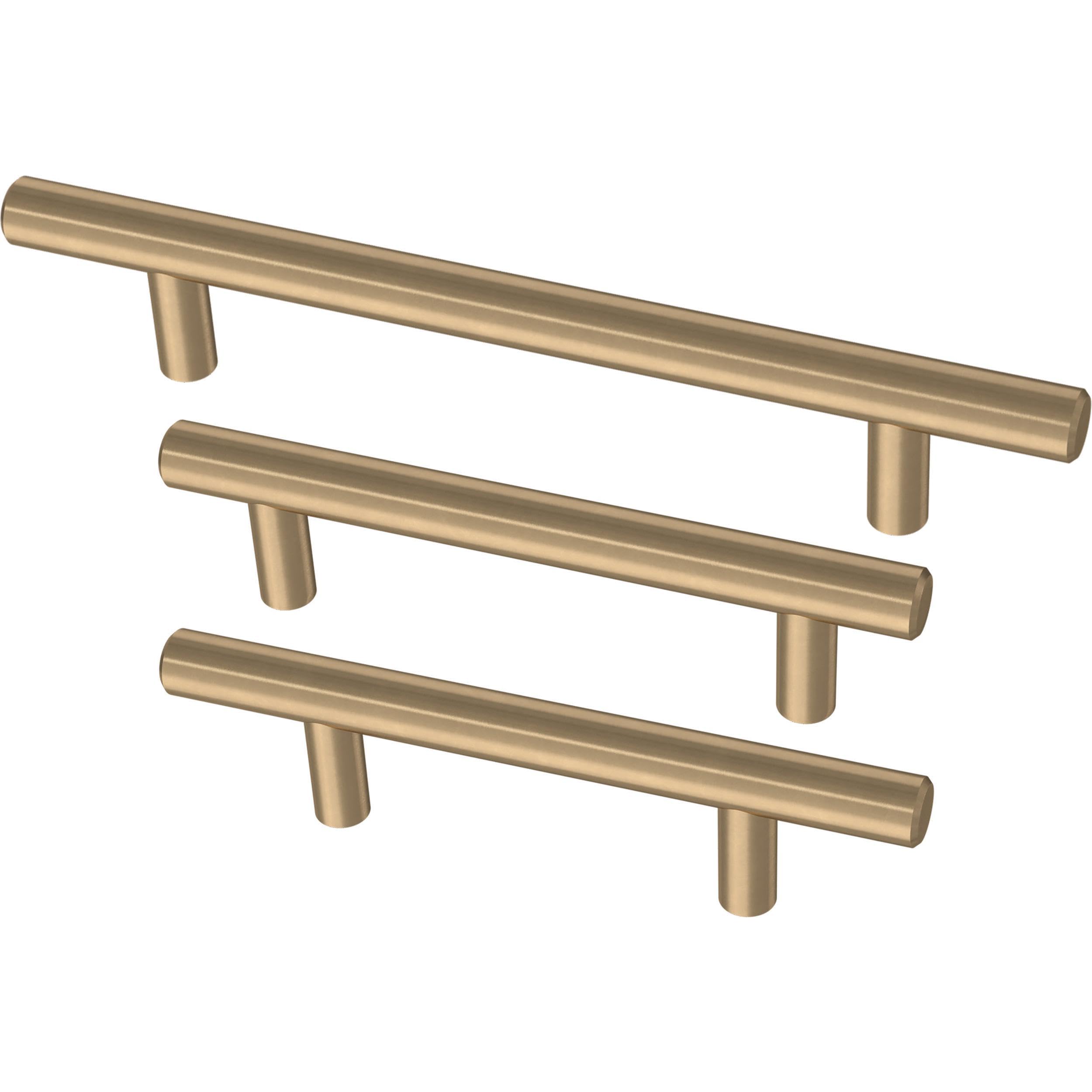 Franklin Brass Bar Cabinet Pull, Champagne Bronze, 3-3/4 in (96mm) Drawer Handle, 10 Pack, BAR096Z-CZ-B