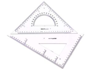 large triangle ruler square set,triangle protractor,2 pieces (size 3)